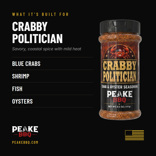 Crabby Politician: built for blue crabs, shrimp, fish and oysters