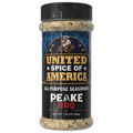 United Spice of America all-purpose seasoning bottle, Peake BBQ